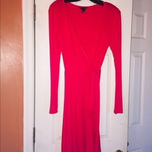 Coral Wrap Dress